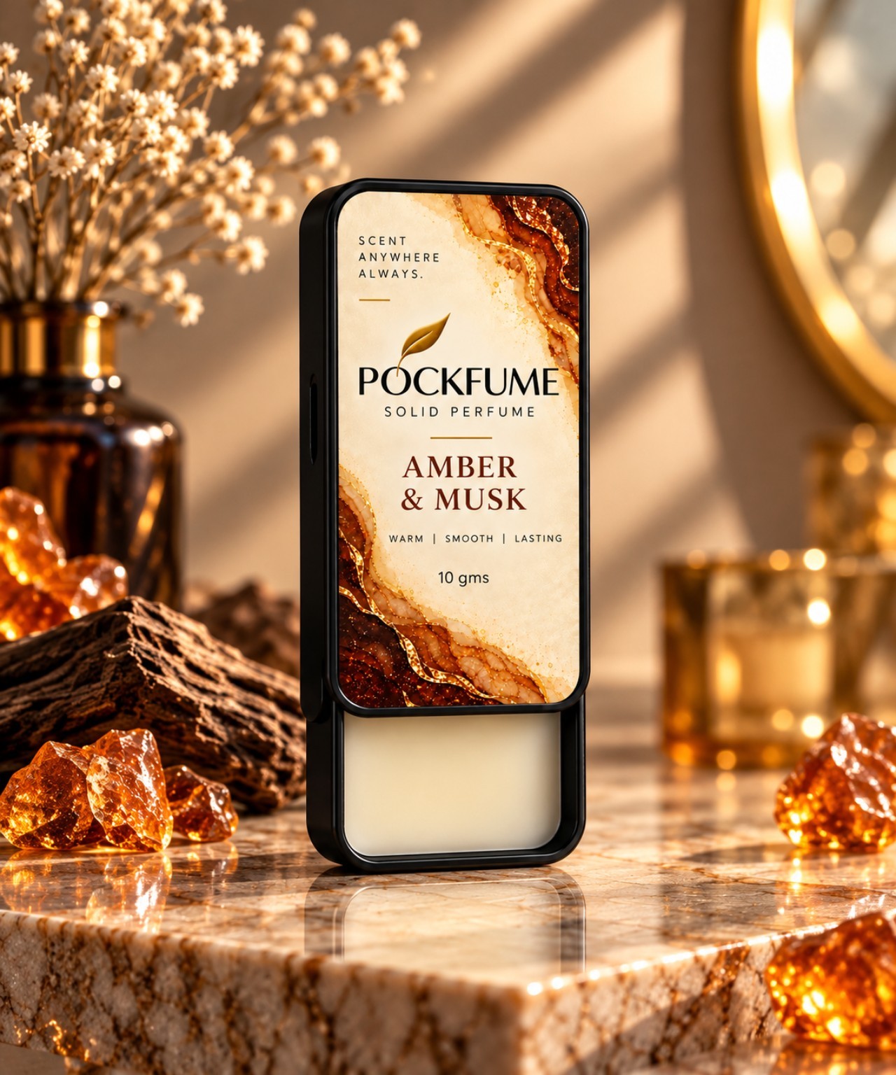 Amber & Musk solid perfume