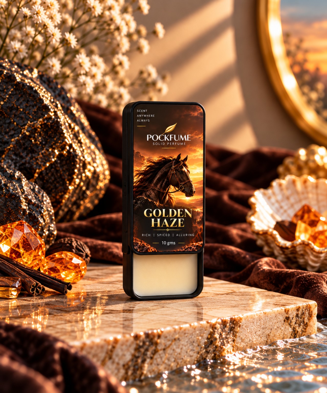 Golden Haze solid perfume