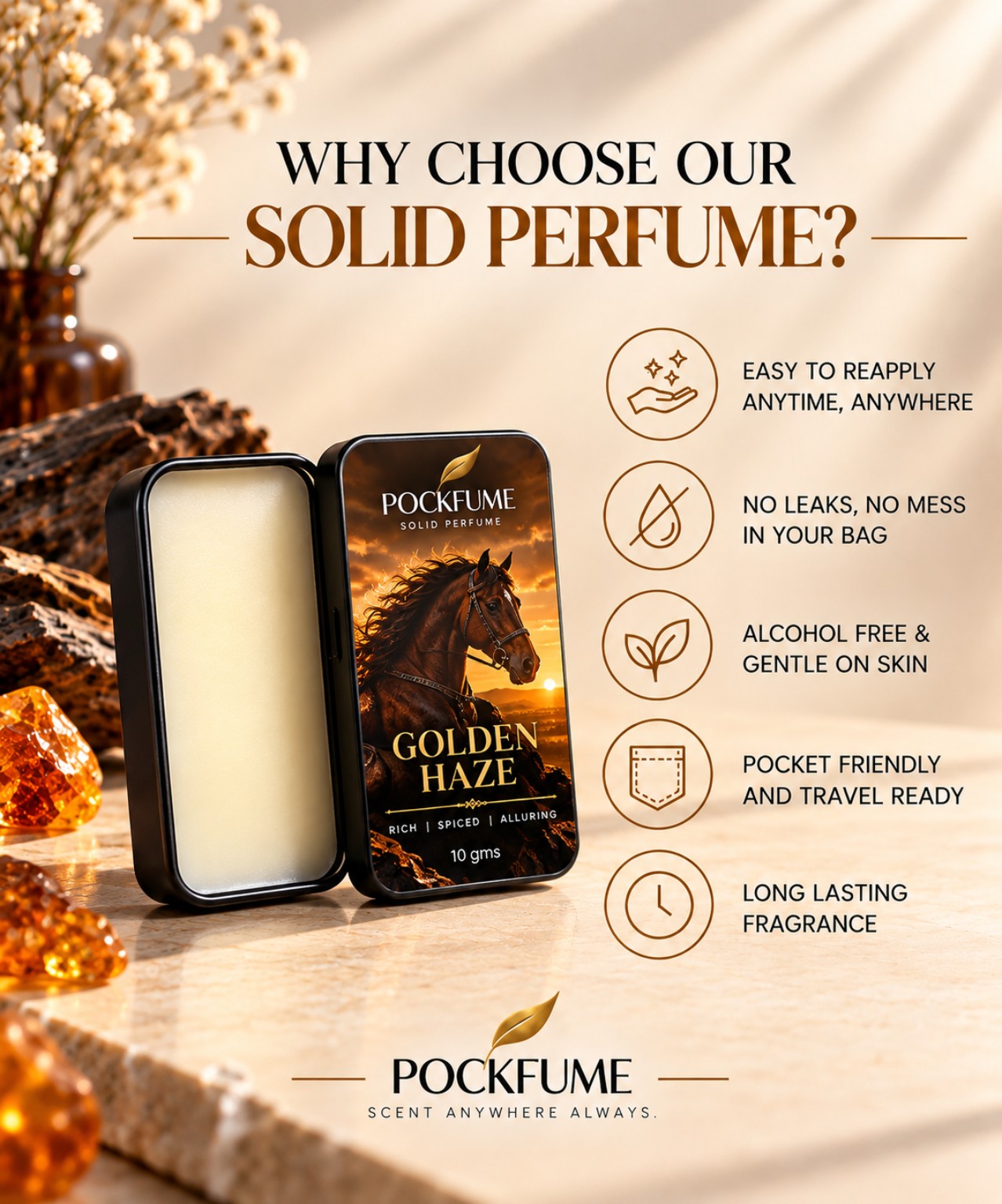 Why choose Golden Haze solid perfume